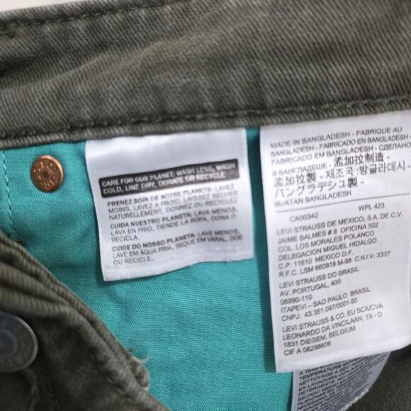 LEVI'S 511 Denim Jeans Pant Olive Green Stretch Men's 38 X 30 CW-3516 Streetwear - Picture 11 of 14